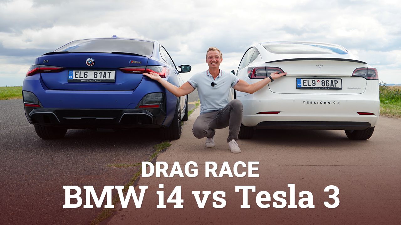 Drag race BMW i4 M50 vs. Tesla Model 3 Performance | Stream